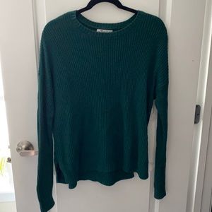 Green knit sweater
